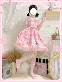 Teddy Bear Bakery Dress -Clothing Discount Store teddy bear bakery lolita dress baked goods cupcakes ddlg playground 840