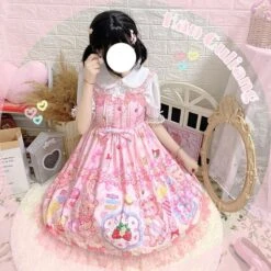 Teddy Bear Bakery Dress -Clothing Discount Store teddy bear bakery lolita dress baked goods cupcakes ddlg playground 917