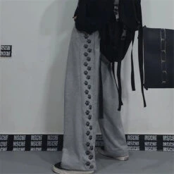 Teddy Bear Line Up Sweatpants -Clothing Discount Store teddy bear line up sweatpants loungewear bottoms wide leg pants 434