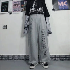 Teddy Bear Line Up Sweatpants -Clothing Discount Store teddy bear line up sweatpants loungewear bottoms wide leg pants 884