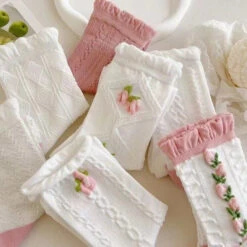 Textured Angelic Socks -Clothing Discount Store textured angelic socks angelcore faecore fairycore rosebud kawaii babe 641