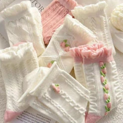 Textured Angelic Socks -Clothing Discount Store textured angelic socks angelcore faecore fairycore rosebud kawaii babe 732