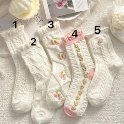 Textured Angelic Socks -Clothing Discount Store textured angelic socks no1 angelcore faecore fairycore rosebud kawaii babe 147