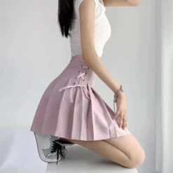 Tie Up Ribbon Skirt -Clothing Discount Store tie up ribbon skirt skirts corset style beautiful slightly higher 284