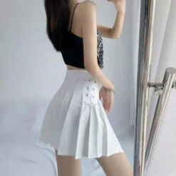 Tie Up Ribbon Skirt -Clothing Discount Store tie up ribbon skirt skirts corset style beautiful slightly higher 771