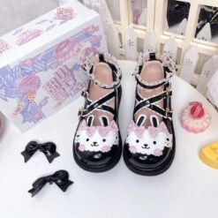 Tiny Bun Mary Janes -Clothing Discount Store tiny bun lolita mary janes bunnies bunny shoes fairy kei footwear kawaii babe 938