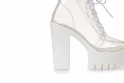 Transparent Baby Doll Booties -Clothing Discount Store transparent baby doll booties ankle boots block heel shoes ddlg playground 628