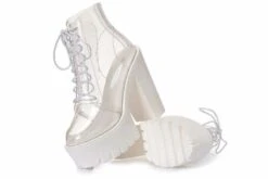 Transparent Baby Doll Booties -Clothing Discount Store transparent baby doll booties ankle boots block heel shoes ddlg playground 715