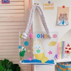 Transparent Kawaii Beach Bag 23 Transparent Kawaii Beach Bag -Clothing Discount Store transparent kawaii beach bag baby bun bags ddlg playground 196