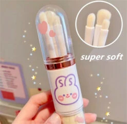 Travel Makeup Brush Set (4 In 1) -Clothing Discount Store travel makeup brush set 4 1 blush make brushes accessories ddlg playground 668