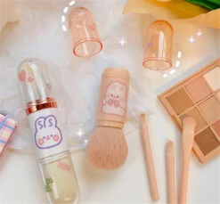Travel Makeup Brush Set (4 In 1) -Clothing Discount Store travel makeup brush set 4 1 blush make brushes accessories ddlg playground 912