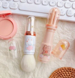 Travel Makeup Brush Set (4 In 1) -Clothing Discount Store travel makeup brush set 4 1 white blush make brushes accessories ddlg playground 268