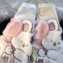 Tulip Bunny Fluffy Tee -Clothing Discount Store tulip bunny fluffy tee bunnies rabbits flowers rabbit shirt kawaii babe 264