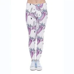 Unicorn Leggings -Clothing Discount Store unicorn leggings white unicorns pants yoga ddlg playground 685