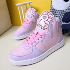 Unicorn High Top Sneakers 14 Unicorn High Top Sneakers -Clothing Discount Store unicorn pony high top sneakers fairy kei shoes kawaii babe 242
