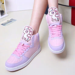 Unicorn High Top Sneakers 15 Unicorn High Top Sneakers -Clothing Discount Store unicorn pony high top sneakers fairy kei shoes kawaii babe 854