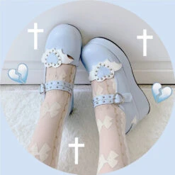 Valentine Mary Janes -Clothing Discount Store valentine mary janes buckle footwear heart shoes lolita ddlg playground 393