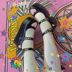 Valentine Mary Janes -Clothing Discount Store valentine mary janes buckle footwear heart shoes lolita ddlg playground 578