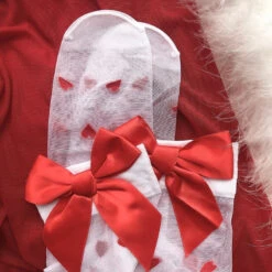 My Valentine Stockings -Clothing Discount Store valentine stockings bow bows hearts lovecore red ddlg playground 198