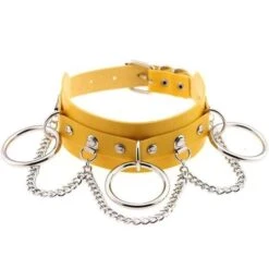 O-Ring Collar -Clothing Discount Store vegan leather o ring choker necklace edgy punk rock alt fashion 147