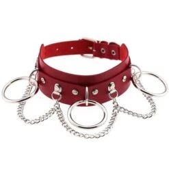 O-Ring Collar -Clothing Discount Store vegan leather o ring choker necklace edgy punk rock alt fashion 648