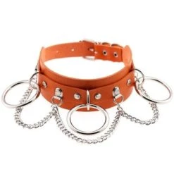 O-Ring Collar -Clothing Discount Store vegan leather o ring choker necklace edgy punk rock alt fashion 670