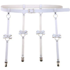 Vegan Leather Waist Belt -Clothing Discount Store vegan leather waist belt white black leather garter belt belts garters goth kawaii babe 711
