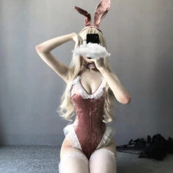 Velour Ruffled Bunny Cosplay -Clothing Discount Store velour ruffled bunny cosplay lingerie velour ruffled bunny cosplay 383