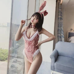 Velour Ruffled Bunny Cosplay -Clothing Discount Store velour ruffled bunny cosplay lingerie velour ruffled bunny cosplay 780