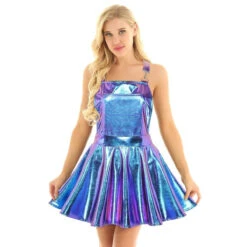 Vinyl Princess Jumpsuit -Clothing Discount Store vinyl princess jumpsuit coveralls dress dresses holographic jumpers overalls kawaii babe 155