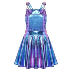 Vinyl Princess Jumpsuit -Clothing Discount Store vinyl princess jumpsuit coveralls dress dresses holographic jumpers overalls kawaii babe 631