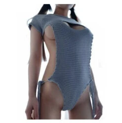 Kawaii Knit Bodysuit -Clothing Discount Store virgin killer bodysuit abdl adult babies baby onesie onesies ddlg playground kawaii babe 841