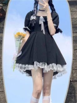 Wednesday Dress -Clothing Discount Store wednesday dress dresses addams family puff sleeves equal parts kawaii 639