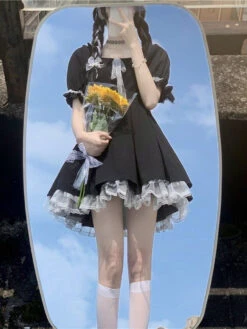 Wednesday Dress -Clothing Discount Store wednesday dress dresses addams family puff sleeves equal parts kawaii 690