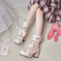 Winged Bunny Booties 30 Winged Bunny Booties -Clothing Discount Store winged bunny booties anime anke ankle boots ddlg playground 373