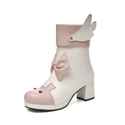 Winged Bunny Booties 41 Winged Bunny Booties -Clothing Discount Store winged bunny booties anime anke ankle boots ddlg playground 657