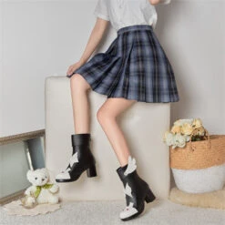 Winged Bunny Booties 40 Winged Bunny Booties -Clothing Discount Store winged bunny booties anime anke ankle boots ddlg playground 881