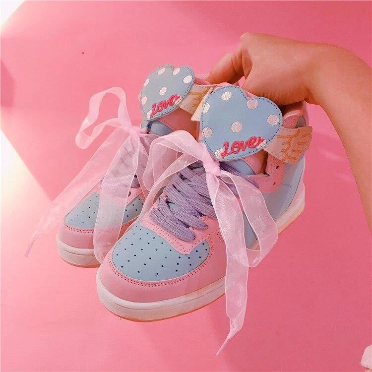 Winged Heart Hi Top Sneakers 4 Winged Heart Hi Top Sneakers - Image 2