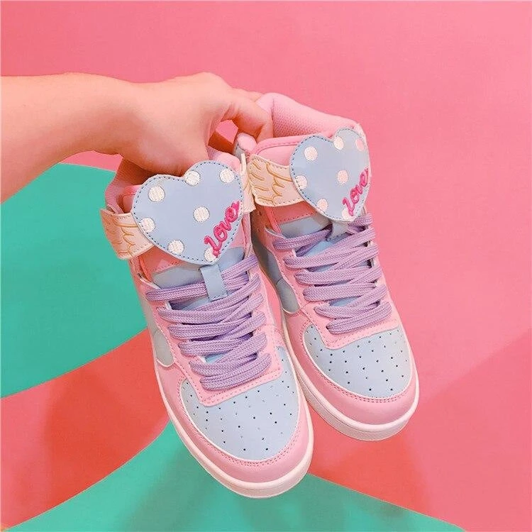 Winged Heart Hi Top Sneakers 5 Winged Heart Hi Top Sneakers - Image 3