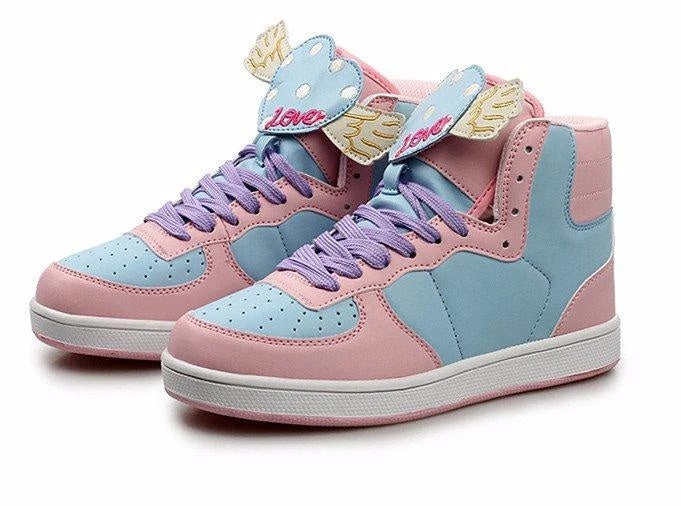 Winged Heart Hi Top Sneakers 9 Winged Heart Hi Top Sneakers - Image 7