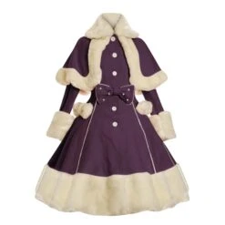 Winter Princess Dress Coat -Clothing Discount Store winter princess faux fur flared dress coat 668