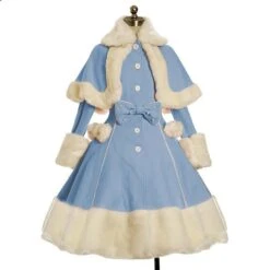 Winter Princess Dress Coat -Clothing Discount Store winter princess faux fur flared dress coat 867