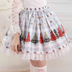 Winter Wonderland Skirt -Clothing Discount Store winter wonderland skirt christmas cold weather cozy aesthetic egl egl community skirts kawaii babe 741