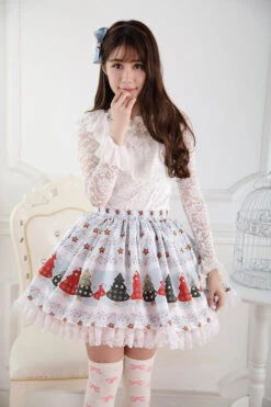 Winter Wonderland Skirt -Clothing Discount Store winter wonderland skirt s christmas cold weather cozy aesthetic egl egl community skirts kawaii babe 178