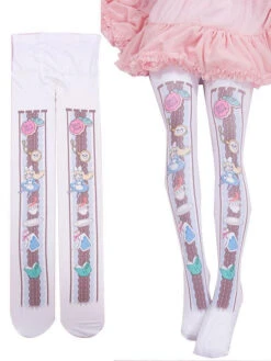 Wonderland Tights 15 Wonderland Tights -Clothing Discount Store wonderland tights alice wonderland leggings lolita magical girl panty hose leggings kawaii babe 682