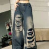 Y2K Destroyed Oversized Jeans