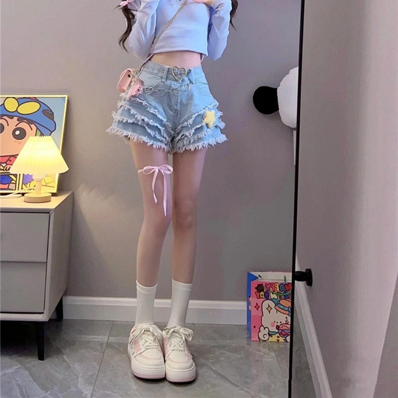 Frilly Denim Shorts 6 Frilly Denim Shorts - Image 4