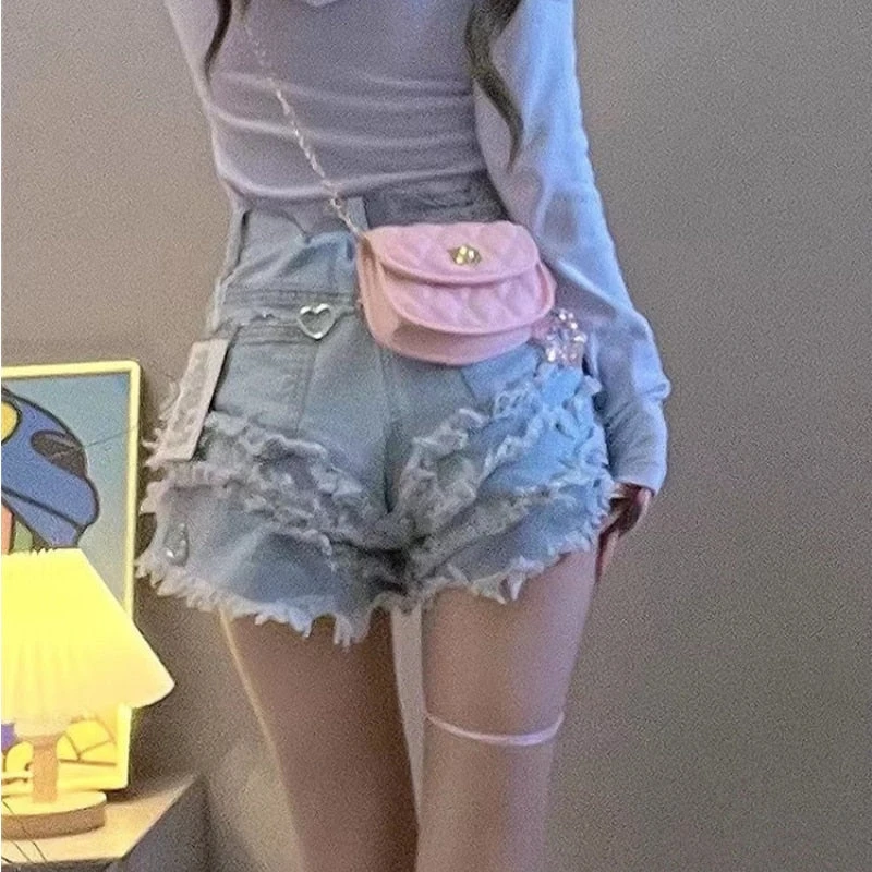 Frilly Denim Shorts 7 Frilly Denim Shorts - Image 5