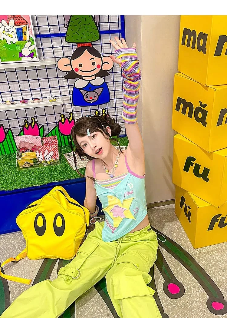 Y2K Star Girl Asymmetrical Tank Top 11 Y2K Star Girl Asymmetrical Tank Top - Image 9