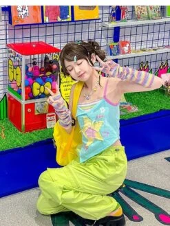 Y2K Star Girl Asymmetrical Tank Top 26 Y2K Star Girl Asymmetrical Tank Top -Clothing Discount Store y2k star girl pastel colorful asymmetrical tank top shirt 343